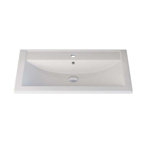Раковина для ванной кварцевая Uperwood Foster Quartz 80х45,5х17,5 см, белая матовая, жасмин #1