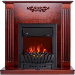 Каминокомплект Lumsden - Махагон коричневый антик с очагом Aspen Black