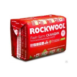 Утеплитель Rockwool Лайт Баттс скандик 1200х600х100 мм, 6 шт. уп