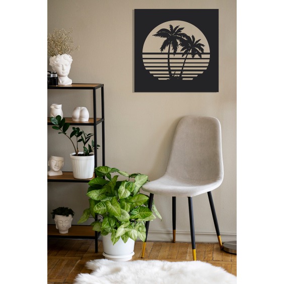 Картина Vice City [ тропический закат ], 45х45х2 см #8