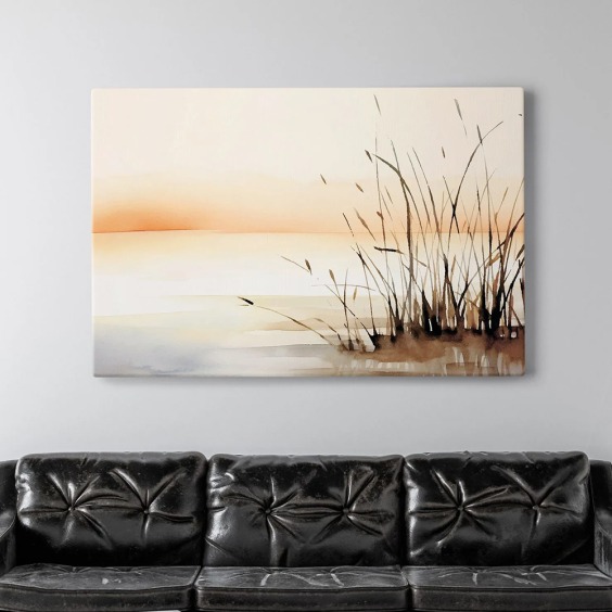 Интерьерная картина "Утренняя гладь" на холсте, большая, размер 40х60 см #7