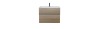 Тумба с раковиной для ванной подвесная Uperwood Barsa 70х45х57 см, белая/дуб сонома, раковина белый глянец