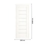 Дверь межкомнатная DK-Doors D-11 Белый бланко/Матовое стекло, 2000х600, Полотно