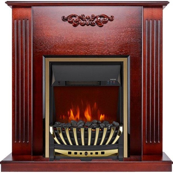 Каминокомплект Lumsden - Махагон коричневый антик с очагом Aspen Gold #1