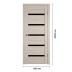 Дверное полотно Atum 7 Cappuccino со стеклом Black Gloss, 800х2000 мм