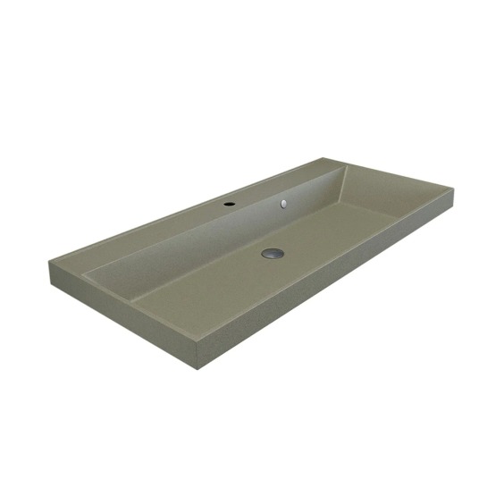 Раковина для ванной кварцевая Uperwood Classic Quartz 100х45х15 см, бежевая матовая, десерт #2