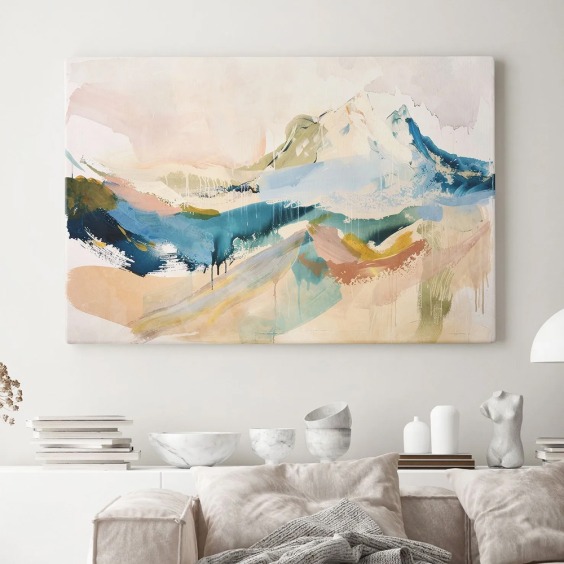 Интерьерная картина "Горные краски" на холсте, большая, размер 30х45 см #8