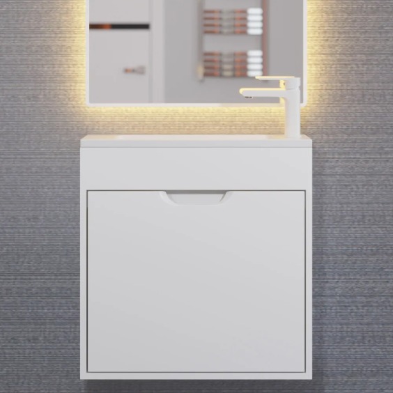 Тумба под раковину для ванной подвесная Uperwood Modul 60х21х60 см, белая матовая #13