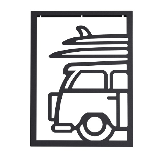  Картина Camper [ ретро-фургон с досками ], 43х33х2 см #1