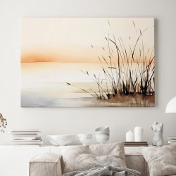 Интерьерная картина "Утренняя гладь" на холсте, большая, размер 30х45 см