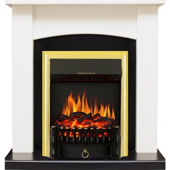 Каминокомплект Baltimore - Слоновая кость, черный с очагом Fobos FX Brass #1