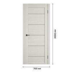 Дверное полотно Atum Pro 27 Artick Oak со стеклом White Cloud, 700х2000 мм