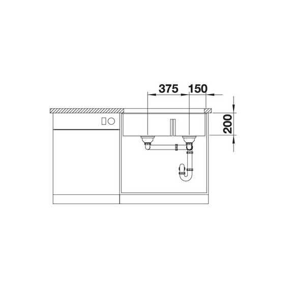 Blanco Subline 430/270-U Silgranit PuraDur антрацит c отводной арматурой InFino мойка #3
