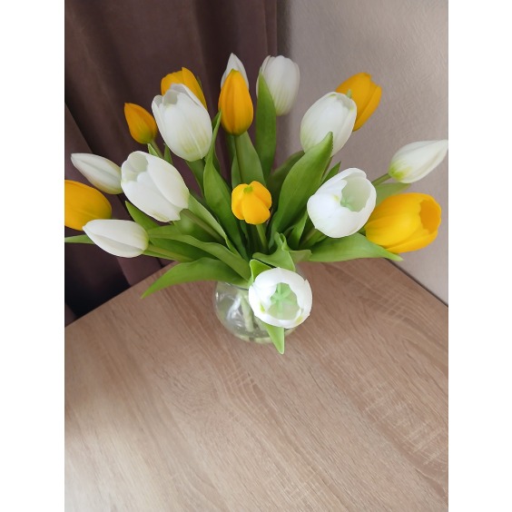 Букет силиконвых тюльпанов с имитацией воды #3
