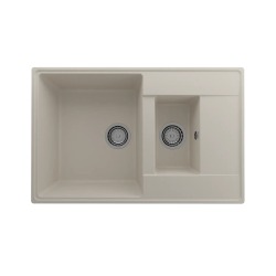 Мойка для кухни кварцевая Ulgran Quartz Prima 780-02, лен, 1,5 чаши