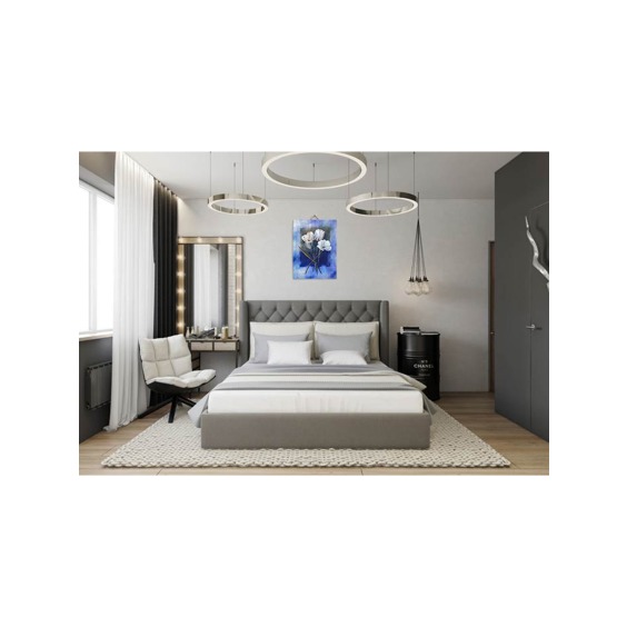 Картина "Белые цветы 3" 50х70 см #5