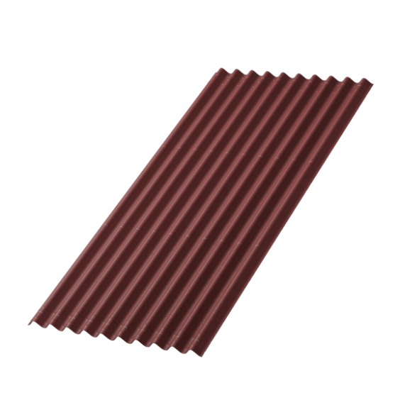 Волнистый лист Ондулин Smart 1.95х0.95 м, красный #1 Волнистый лист Ондулин Smart 1.95х0.95 м, красный #1
