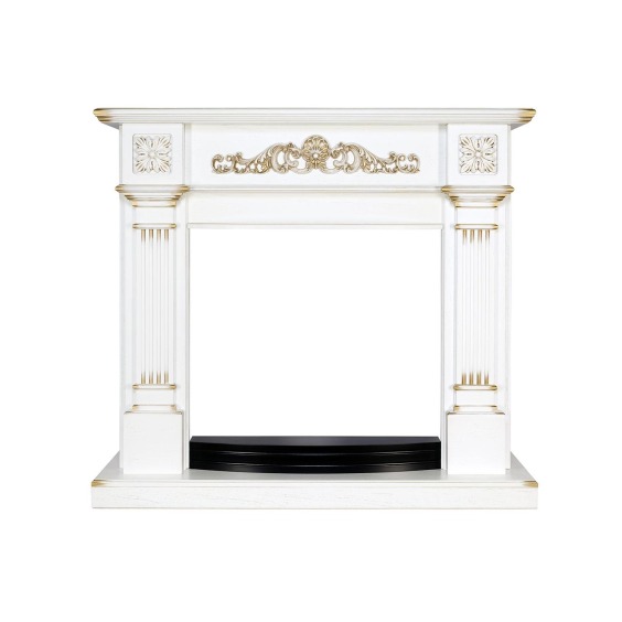 Портал Royal Flame Florina - Белый дуб, патина золото #1