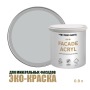 Краска фасадная износостойкая для наружных и внутренних работ Profipaints Eco Facade Acryl 0.9л, RAL-7035
