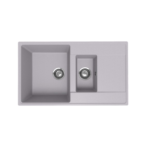 Мойка для кухни кварцевая Ulgran Quartz Prima 860-04, платина, 1,5 чаши #1
