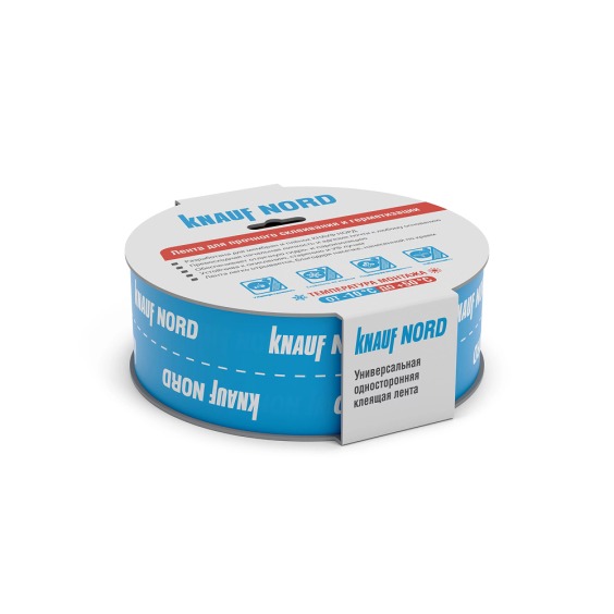 Кнауф Лента Односторонняя клеящая Норд (25м*60мм) #1 Кнауф Лента Односторонняя клеящая Норд (25м*60мм) #1