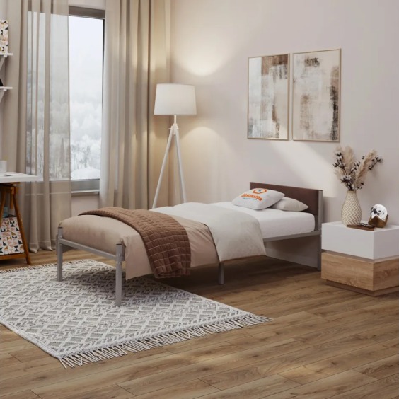 Комплект кровать Металика Б80Х190+Г2 Цвет Серый + vel-RS-32-80 #3