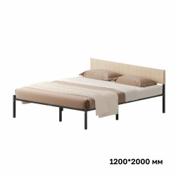 Комплект Лофт кровать 120х200 черная с бежевым чехлом тк 01 Комплект Лофт кровать 120х200 черная с бежевым чехлом тк 01