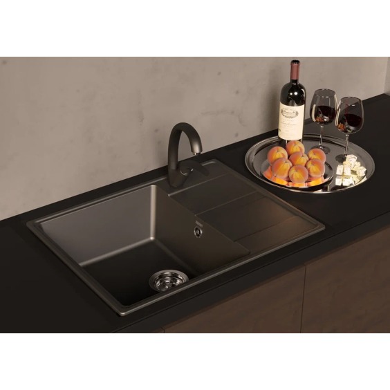 Мойка для кухни кварцевая Ulgran Quartz Prima 650-09, асфальт #2