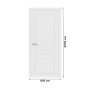 Дверь межкомнатная DK-Doors ДГ ЛК2 Белый бланко, 2000х900, Полотно