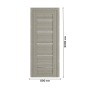 Дверь межкомнатная DK-Doors D-1 Грей/Матовое стекло, 2000х800, Полотно
