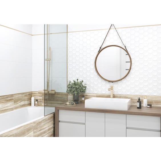 TWU09BLB010 плитка облицовочная рельефная Alma Ceramica Bilbao 249*500 (11 шт в уп/73,98 м в пал) #2