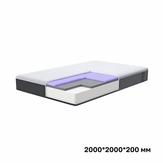 Матрас Natura Vera Gravity Lavender, 200х200х20 см, Чехол из трикотажа #1