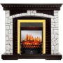 Каминокомплект Glasgow - Венге / Белый с очагом Fobos FX M Brass