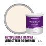 Краска водоэмульсионная для стен и потолков износостойкая матовая Profipaints Silver Interior Vision 2.7л, Комфорт