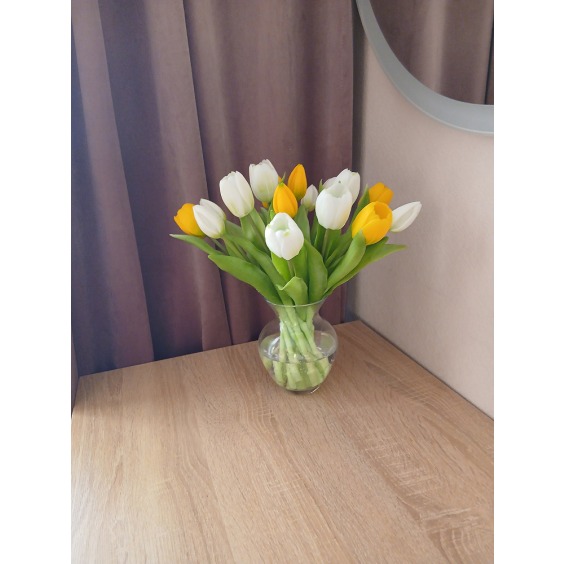Букет силиконвых тюльпанов с имитацией воды #5