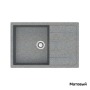 Кухонная мойка врезная из искусственного камня QR 14, Серый, Матовый