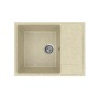 Кухонная мойка из искусственного камня Uperwood Econ UPD-202-002, прямоугольная, бежевая матовая
