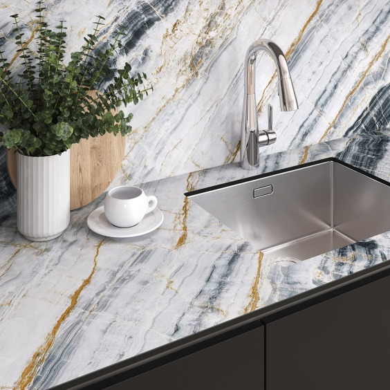 Столешница Компакт-плита HPL Sagora Онда 4812/S, 3050 x 1320 x 12 мм #2 Столешница Компакт-плита HPL Sagora Онда 4812/S, 3050 x 1320 x 12 мм #2