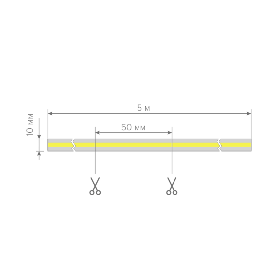Лента светодиодная AQ Led-Line 2216 240 LED/м 24V 12 W/м 10 мм IP65 Нейтральный белый (4000-4400) 5м #4
