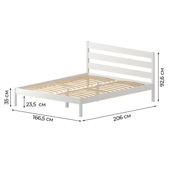 Кровать Мечта-7 160х200, обработка белый #2