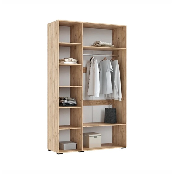 Флэш Шкаф 3-х створчатый 1350 мм, Браш Графит / Дуб Крафт #2 Флэш Шкаф 3-х створчатый 1350 мм, Браш Графит / Дуб Крафт #2