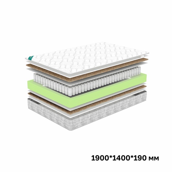 Матрас Natura Vera Cocos Foam 219, 140х190х19см, Чехол из стеганого жаккарда #1