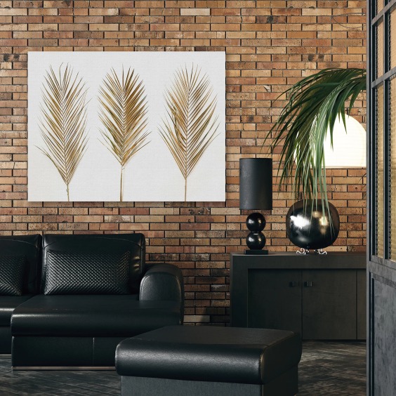 Интерьерная картина "Листья пальмы" на холсте, большая, размер 50х80 см #3