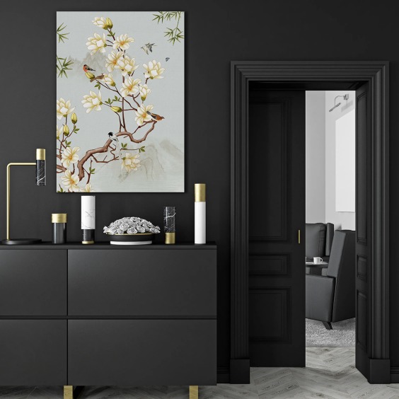 Картина на стену большая на холсте интерьерная "Птицы на ветке" размер 115х80 см #5 Картина на стену большая на холсте интерьерная "Птицы на ветке" размер 115х80 см #5