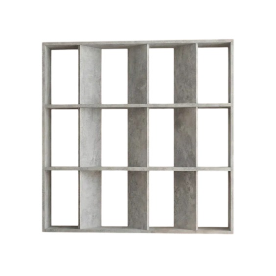 Узкий стеллаж стенки под 45 градусов стандарт, 1000х1054х150 мм, Серый цемент #1