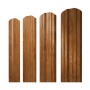 Штакетник "Twin" 100мм фигурный срез 0,45 Print Elite Golden Wood