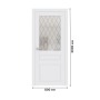 Дверь межкомнатная DK-Doors ДГ ЛК2 Белый бланко/Матовое стекло, 2000х800, Полотно