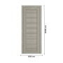 Дверь межкомнатная DK-Doors D-11 Грей/Матовое стекло, 2000х600, Полотно