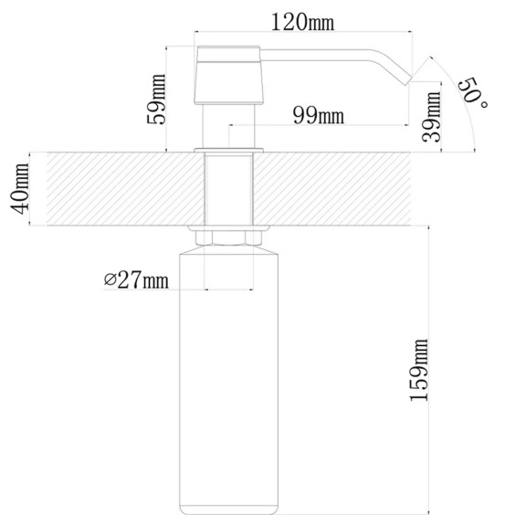 Дозатор для моющих средств Uperwood Quartz UPD-01-01-D, белый #7