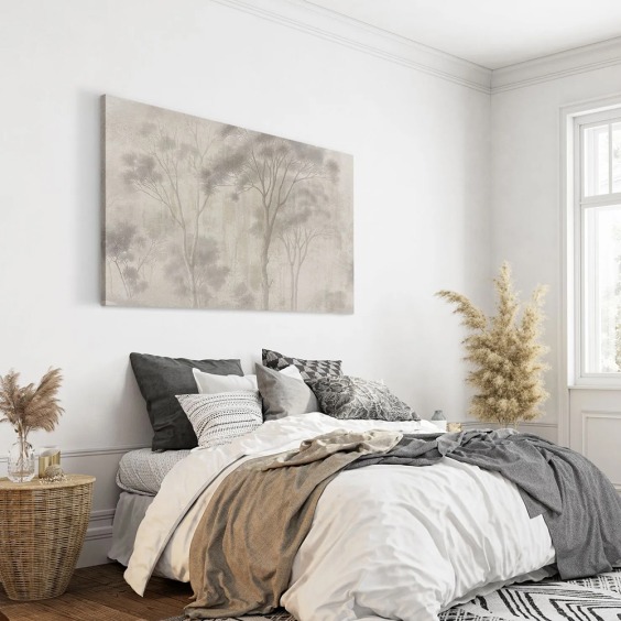 Интерьерная картина "Монохромный лес" на холсте, большая, размер 40 на 60 см #9 Интерьерная картина "Монохромный лес" на холсте, большая, размер 40 на 60 см #9